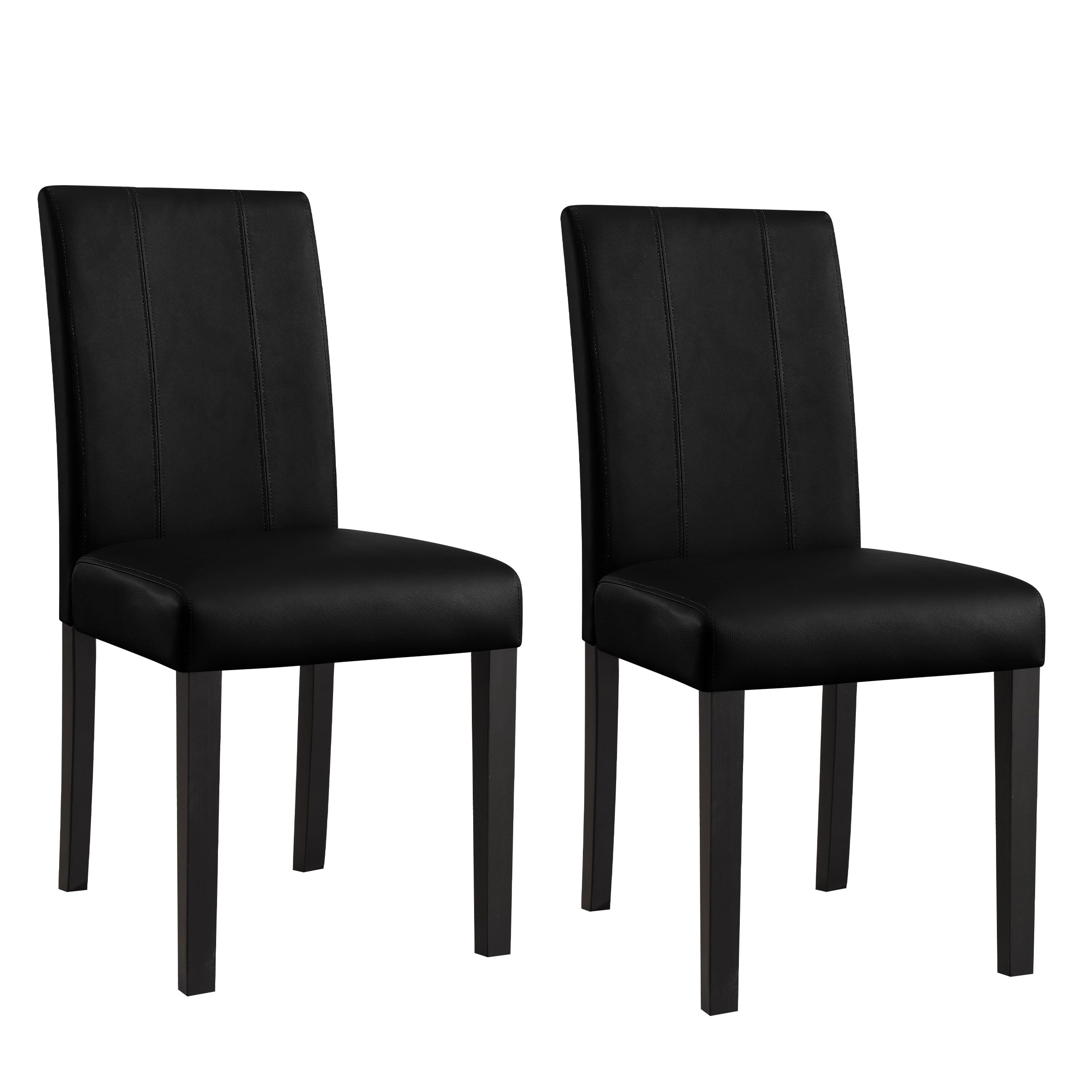 Subrtex Modern Upholstered PU Leather Dining Chairs, Set of 2