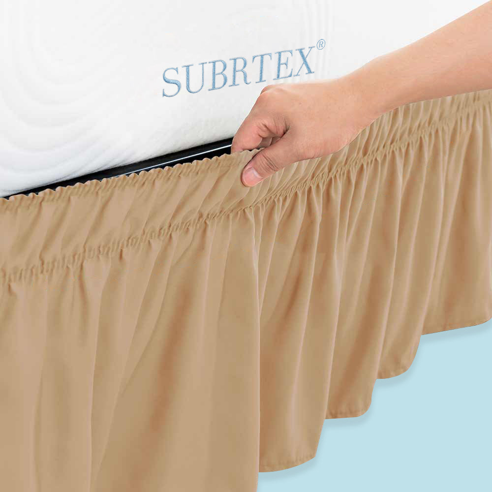 Subrtex Modern Multiple Sizes Soft Ruffled Bed Skirt
