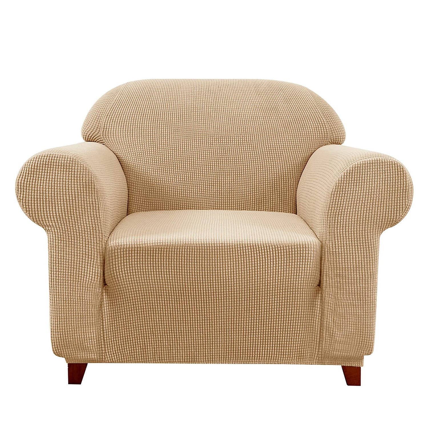 Subrtex 1-Piece Leroy Plaid Stretch Sofa Slipcover