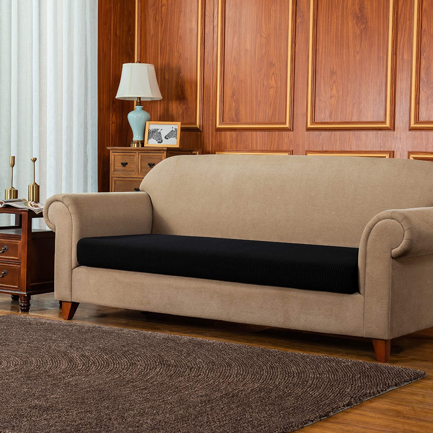 Ivor Plaid Stretch Sofa Cushion Cover