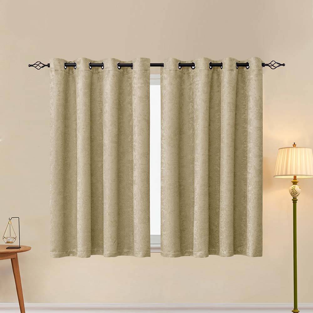 Subrtex Emboss Thermal Grommet Darkening Curtain Panel, 2 Panels Set