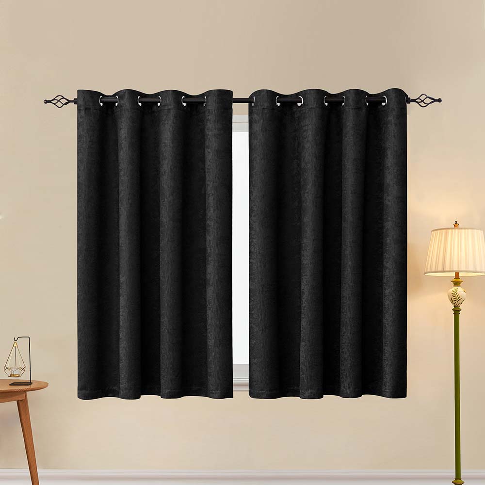 Subrtex Emboss Thermal Grommet Darkening Curtain Panel, 2 Panels Set