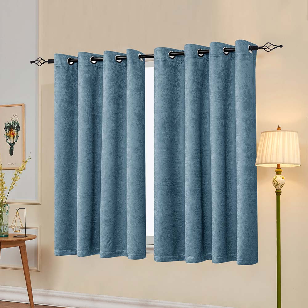 Subrtex Emboss Thermal Grommet Darkening Curtain Panel, 2 Panels Set