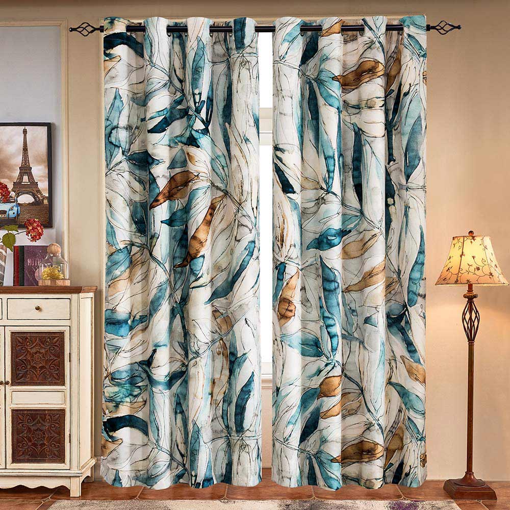 Subrtex Printed Thermal Insulated Curtain, 2 Panel Set