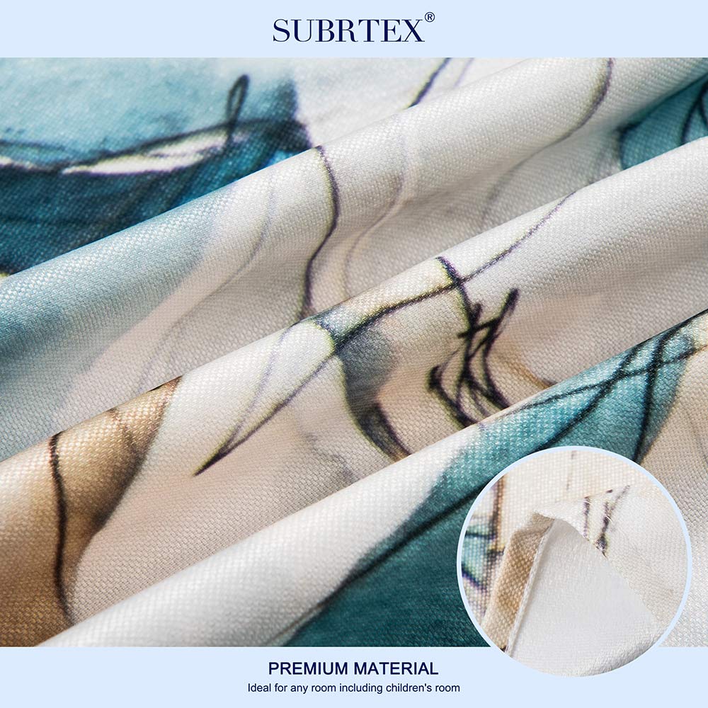 Subrtex Printed Thermal Insulated Curtain, 2 Panel Set