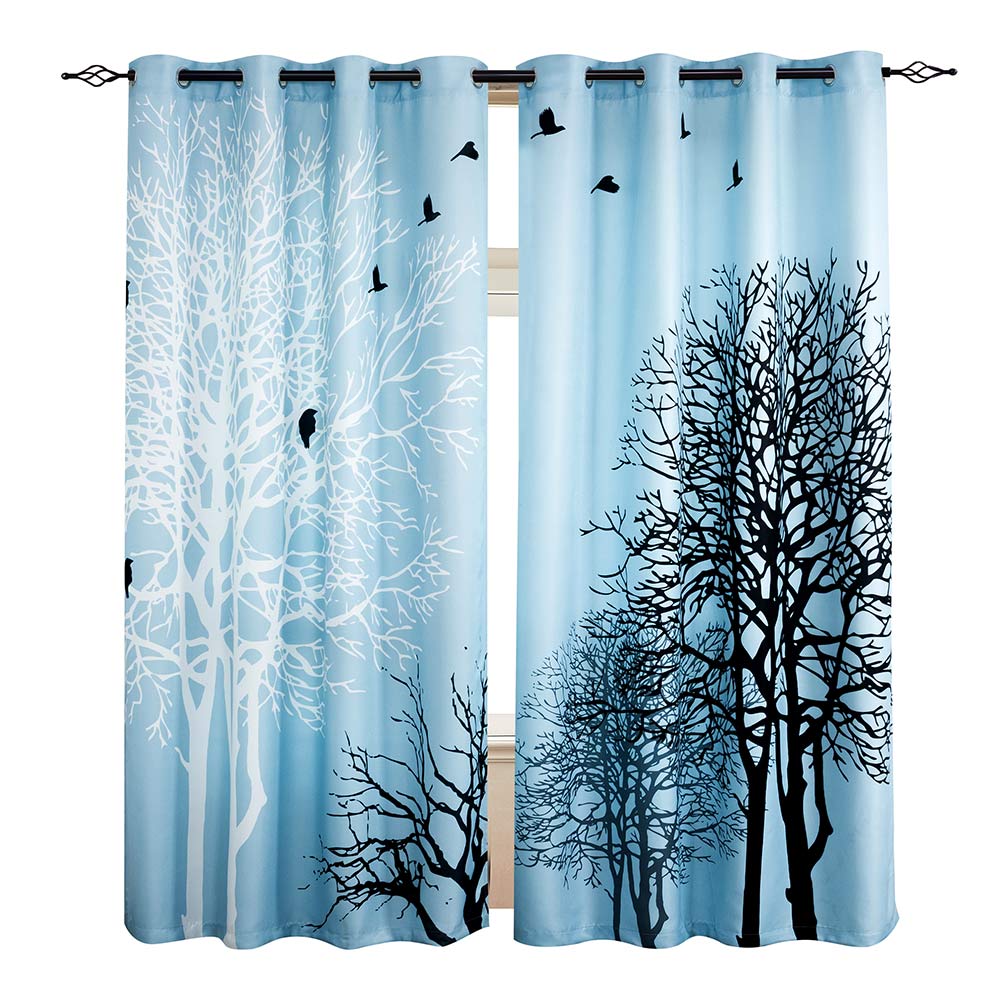 Subrtex Printed Thermal Insulated Curtain, 2 Panel Set