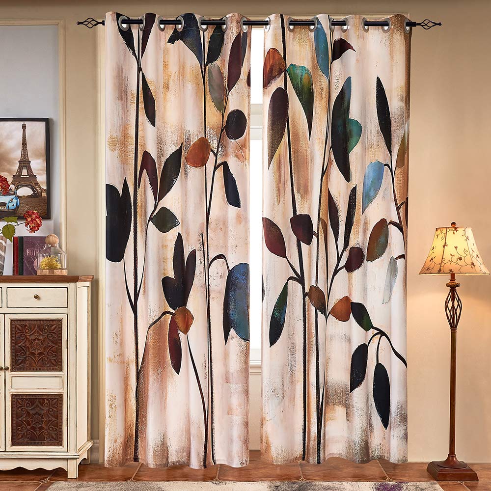 Subrtex Printed Thermal Insulated Curtain, 2 Panel Set