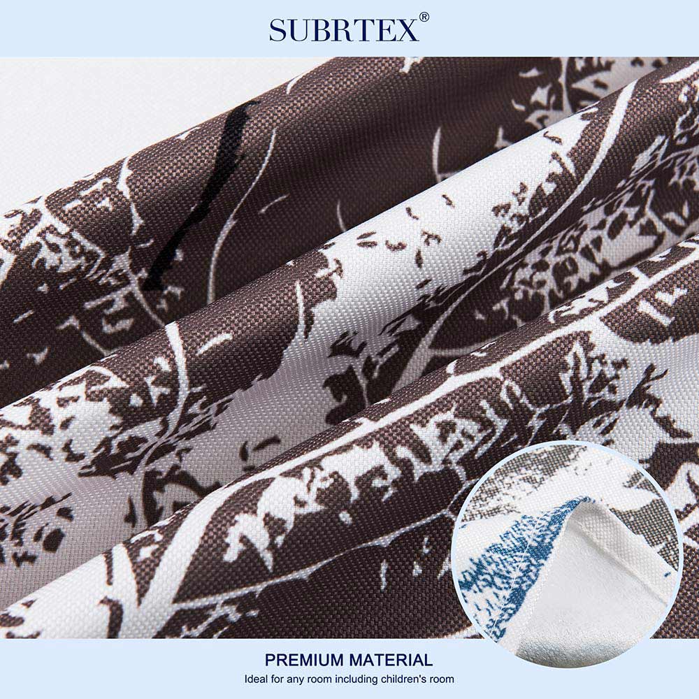Subrtex Printed Thermal Insulated Curtain, 2 Panel Set
