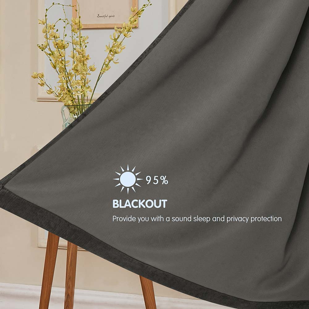 Subrtex Emboss Thermal Grommet Darkening Curtain Panel, 2 Panels Set