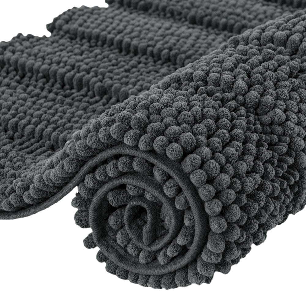 Subrtex Chenille Extra Soft Striped Plush Bathroom Rugs (Add 2pcs to cart, Get one of them 50%off)