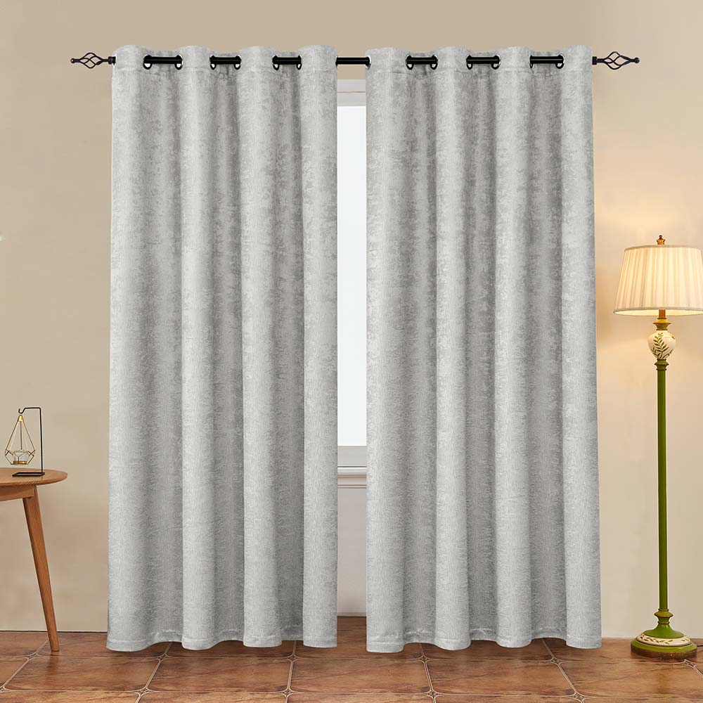 Subrtex Emboss Thermal Grommet Darkening Curtain Panel, 2 Panels Set