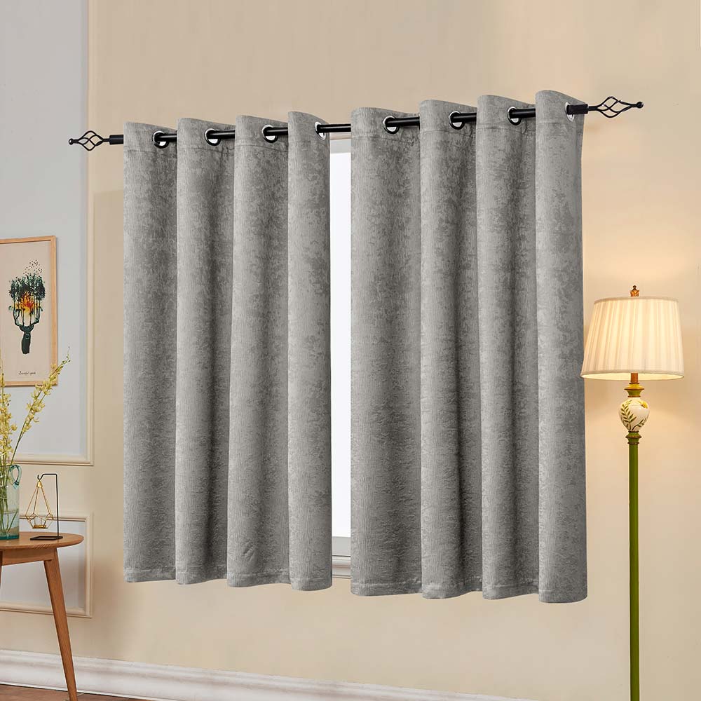 Subrtex Emboss Thermal Grommet Darkening Curtain Panel, 2 Panels Set