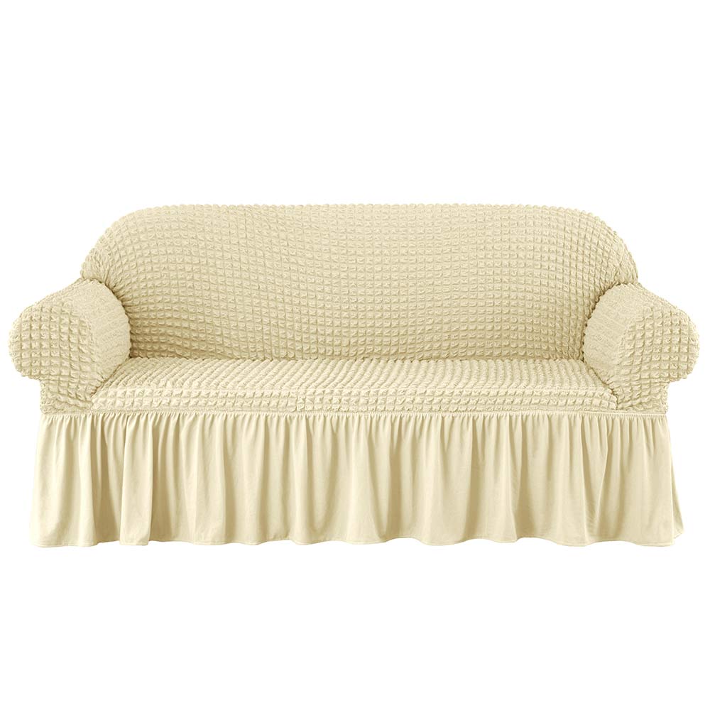 Kourtney Skirt Style Stretch Sofa Slipcover