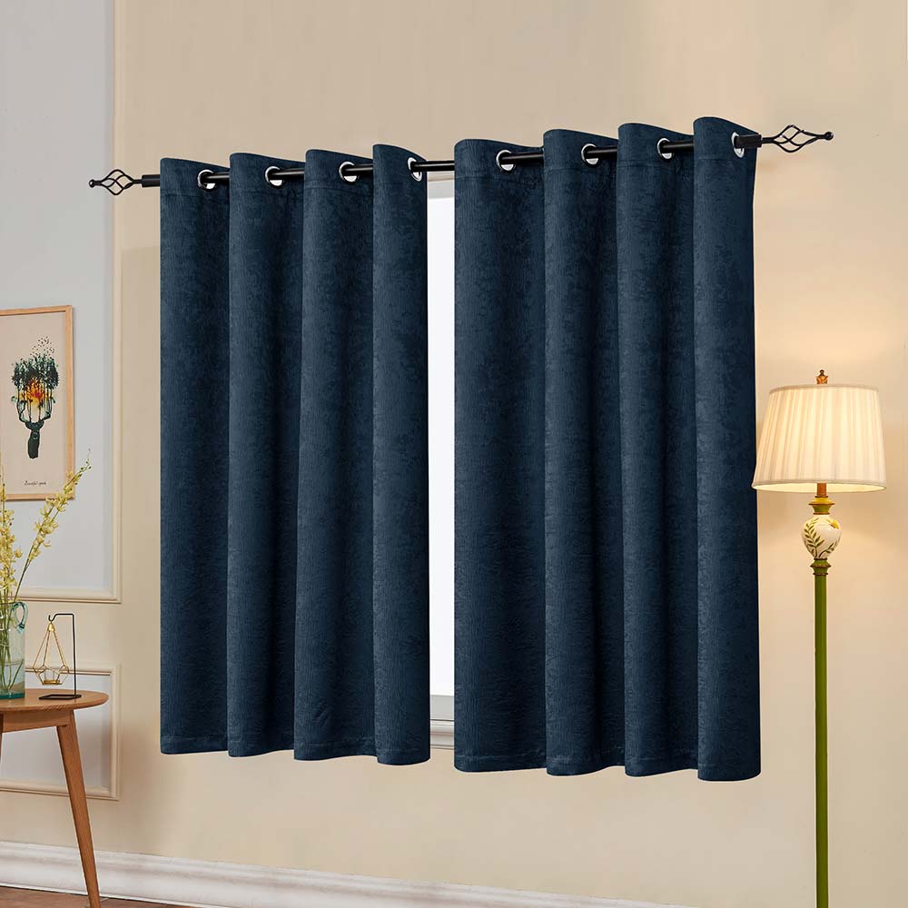 Subrtex Emboss Thermal Grommet Darkening Curtain Panel, 2 Panels Set