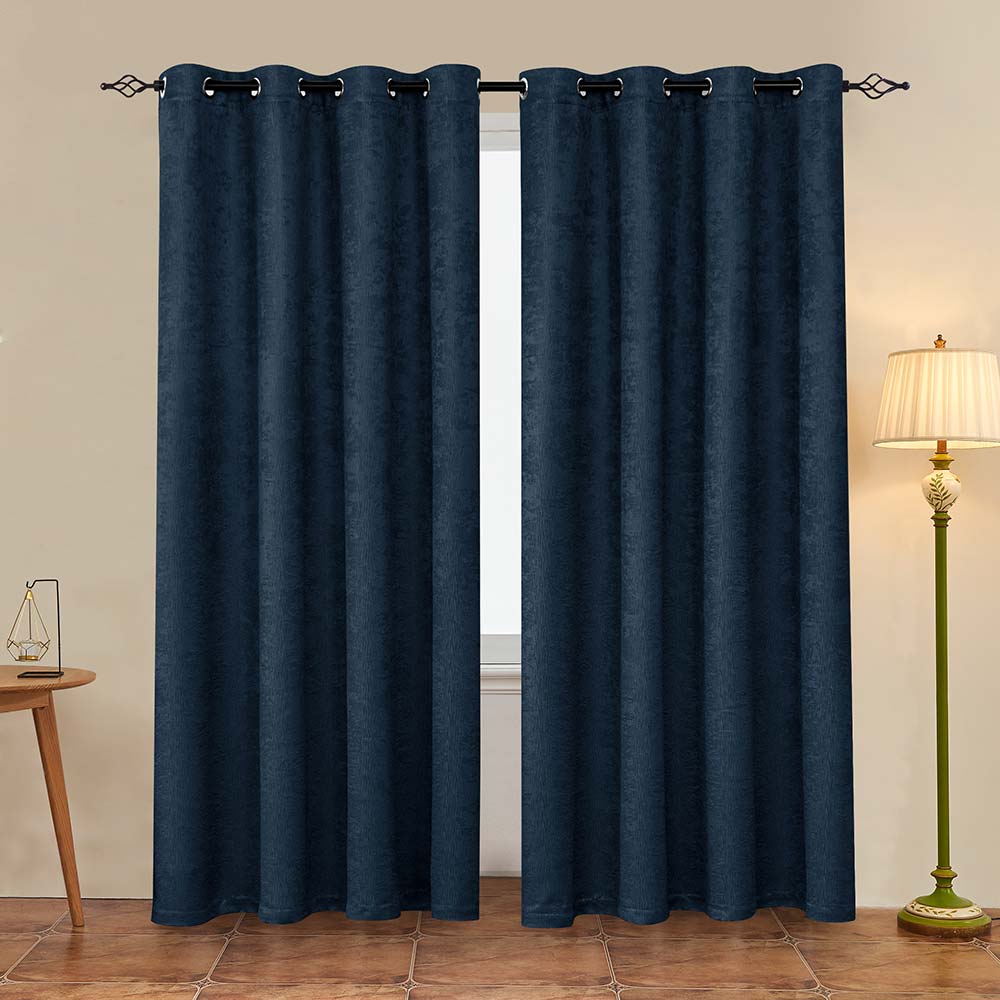 Subrtex Emboss Thermal Grommet Darkening Curtain Panel, 2 Panels Set