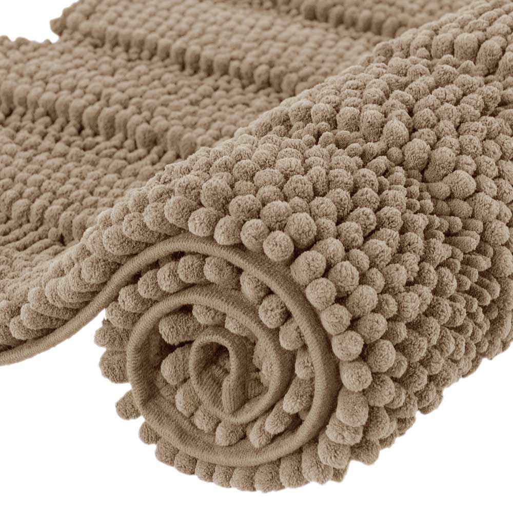 Subrtex Chenille Extra Soft Striped Plush Bathroom Rugs (Add 2pcs to cart, Get one of them 50%off)