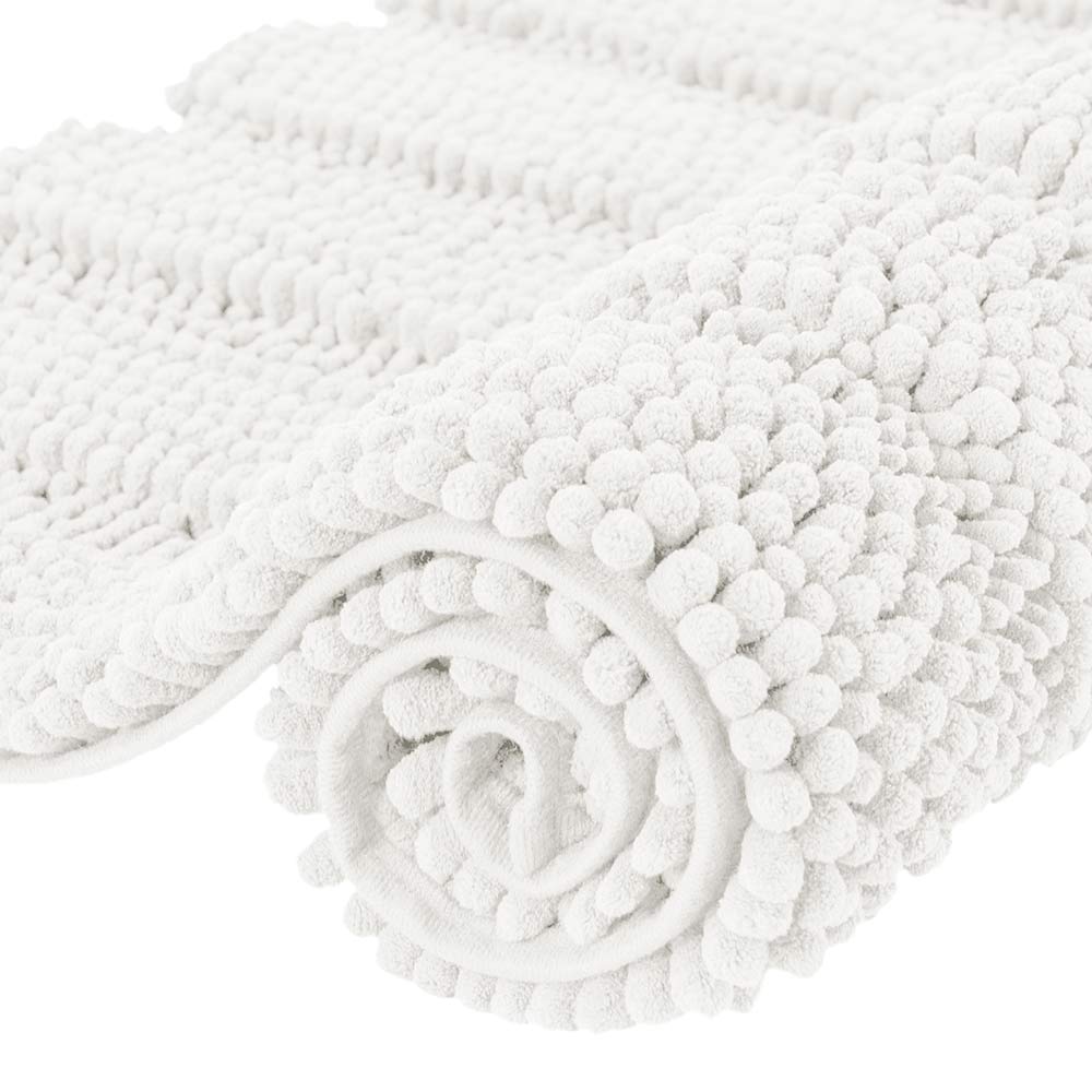 Chenille Extra Soft Striped Plush Bathroom Rugs (Add 2pcs to cart, Get one of them 50%off)