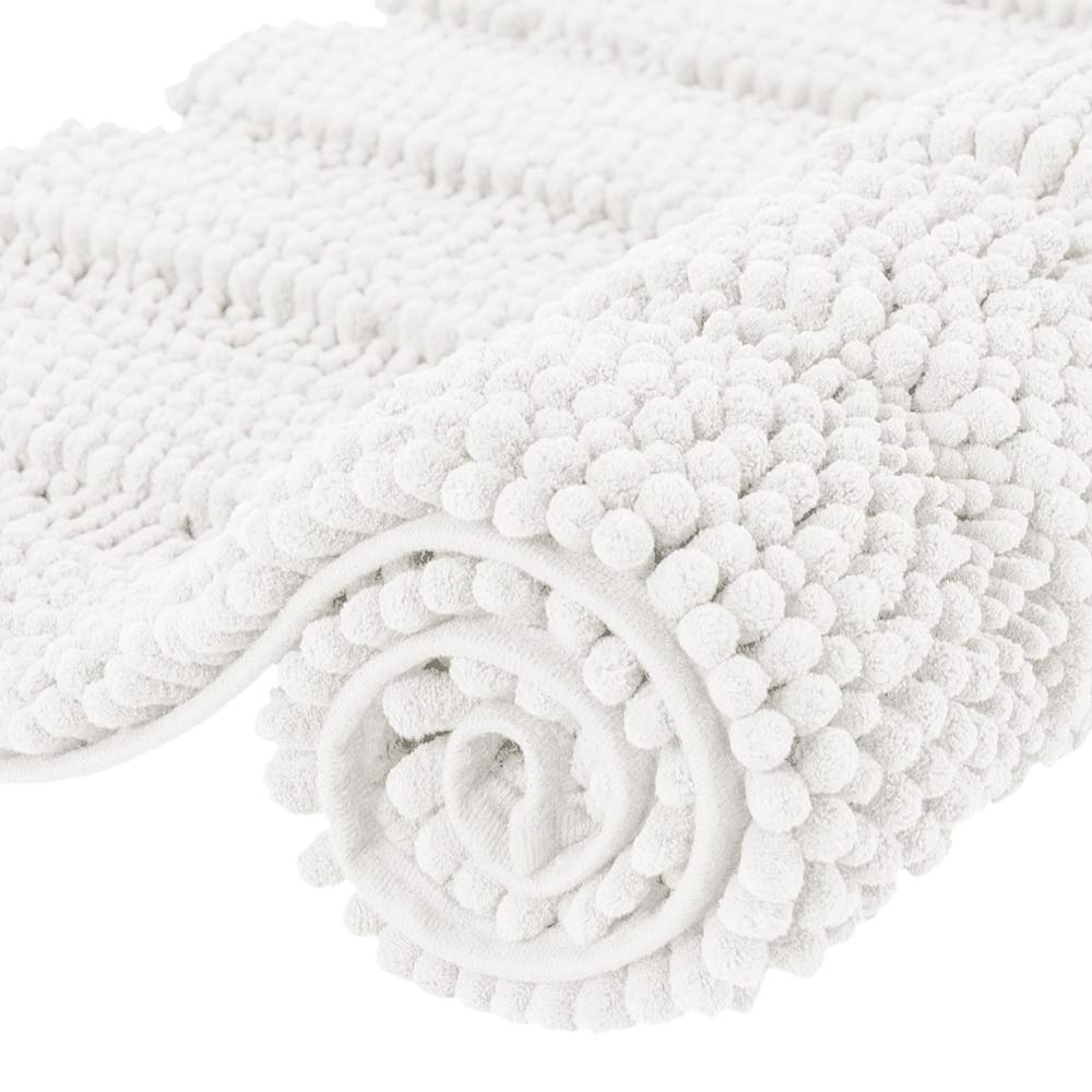Subrtex Chenille Extra Soft Striped Plush Bathroom Rugs (Add 2pcs to cart, Get one of them 50%off)