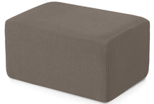 Load image into Gallery viewer, Aubrie Plaid Stretch Ottoman Slipcover
