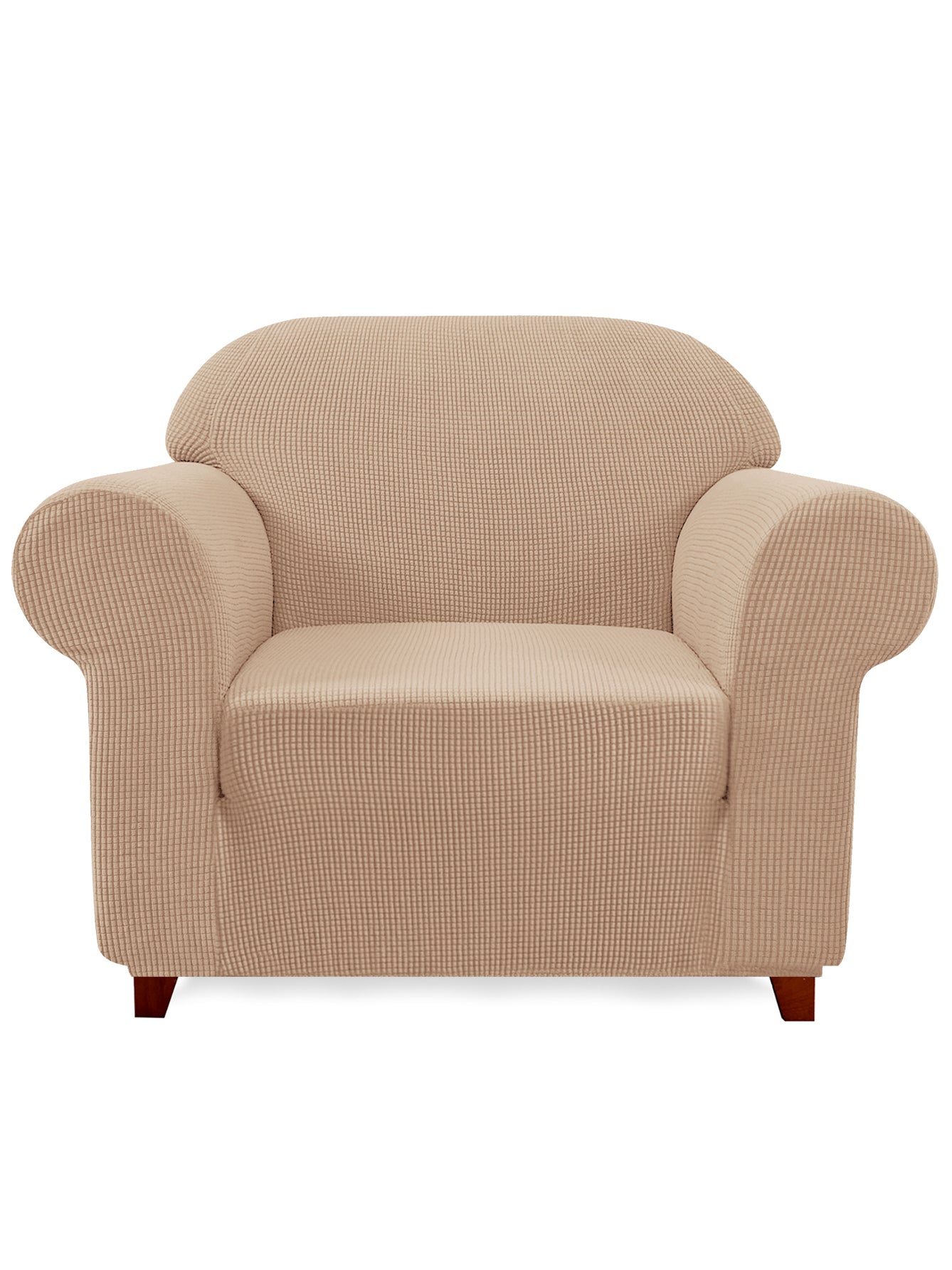 Subrtex 1-Piece Leroy Plaid Stretch Sofa Slipcover