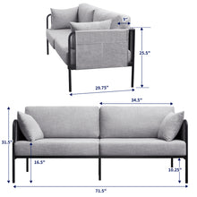 Load image into Gallery viewer, MODA Minimalist Upholstered Arm Sofa

