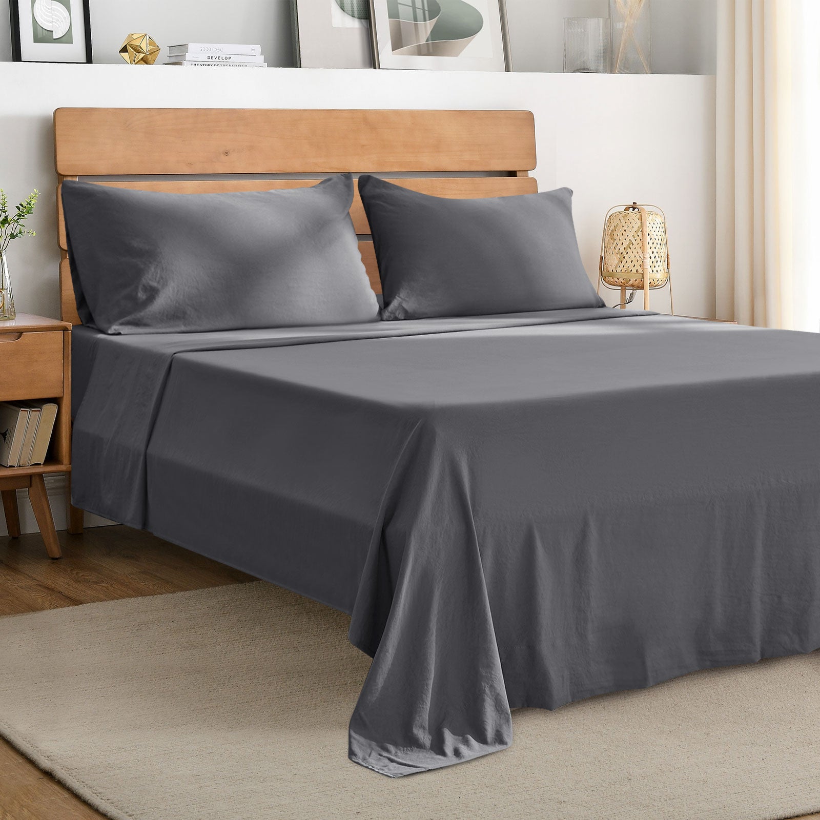 4-Piece Sheet Set - Extra Soft Bedding Sheets & Pillowcases with Deep Pockets - Hotel-Quality Sheets Set