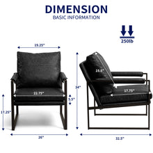 Load image into Gallery viewer, PU Leather Upholstered Accent Armchair
