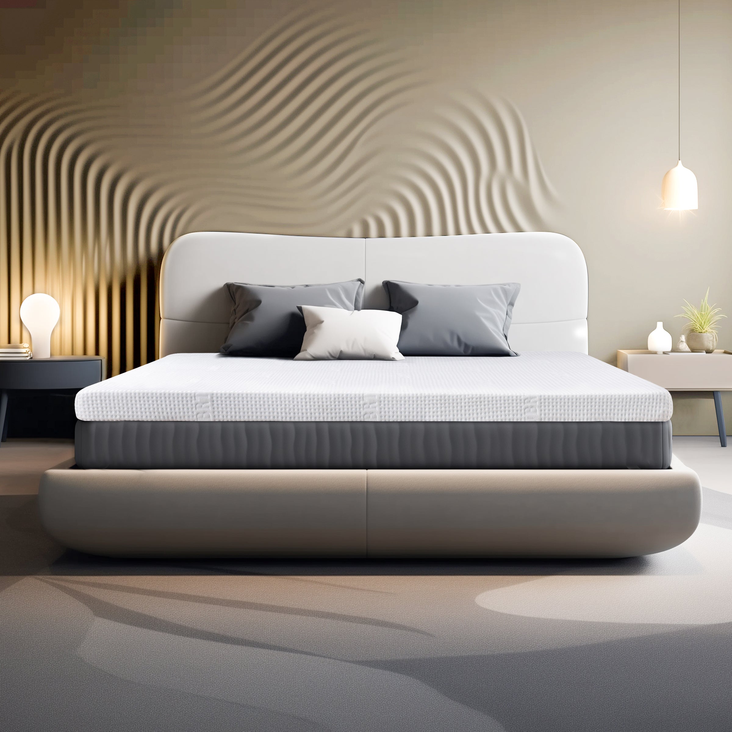 Organic Bamboo Fiber Covered Gel Mattress Topper