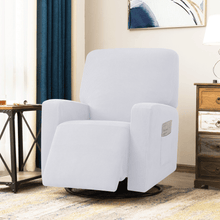 Load image into Gallery viewer, Stretch Recliner Chair Loveseat Sofa Slipcover - Couch Cover with Side Pocket, Settee Coat with Elasticity, Checks Spandex Jacquard Fabric, for Recliner Chair
