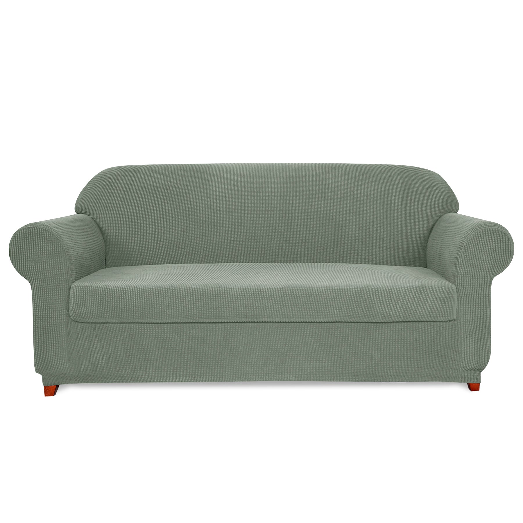 Subrtex 2-Piece Arnold Plaid Stretch Sofa Slipcover