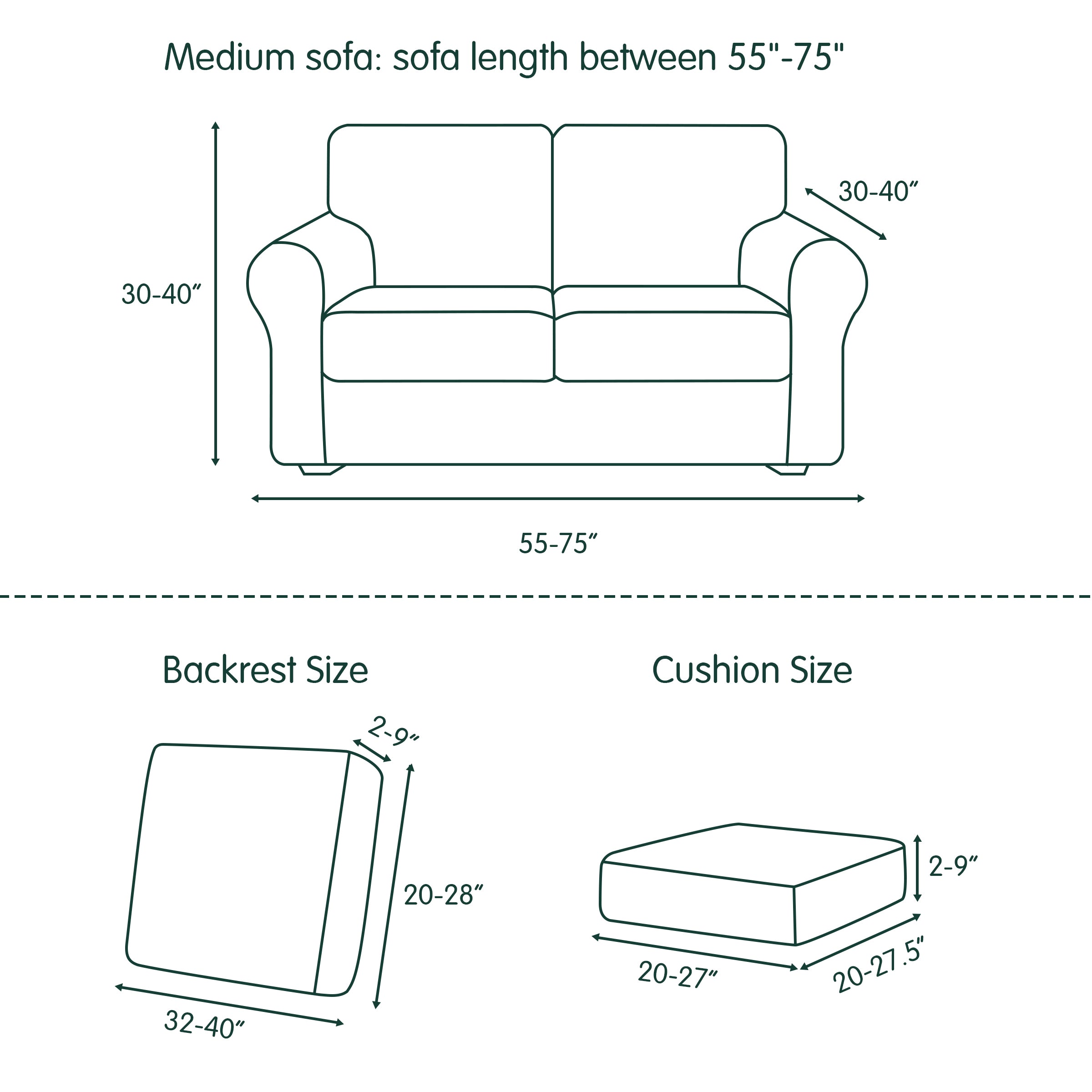 Lunar Multi-PCS Stretch Sofa Slipcover Sets with Backrest Cushion Cover and Seat Cushion Cover