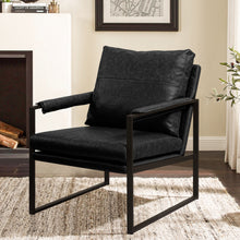 Load image into Gallery viewer, PU Leather Upholstered Accent Armchair
