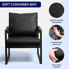 Load image into Gallery viewer, PU Leather Upholstered Accent Armchair
