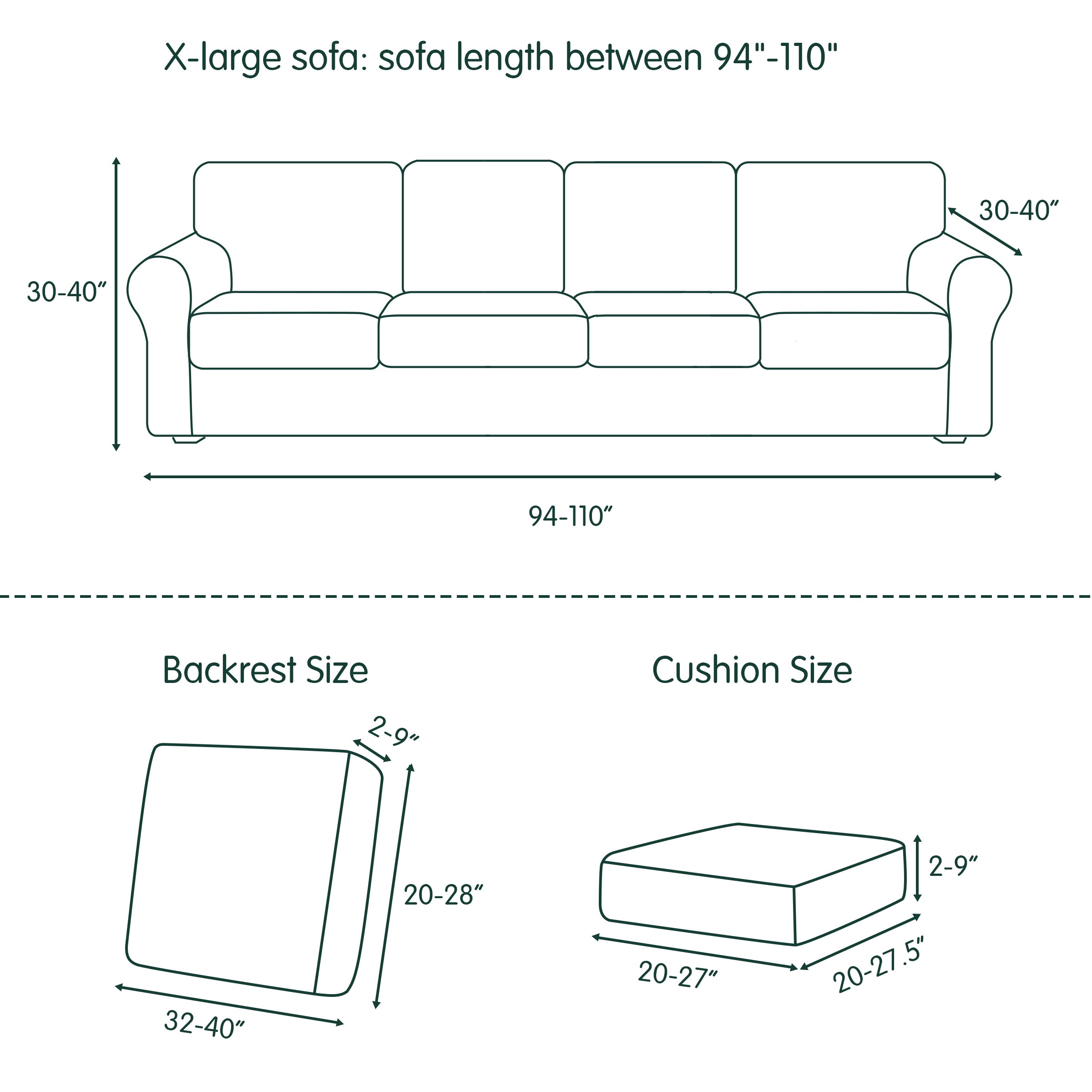 Lunar Multi-PCS Stretch Sofa Slipcover Sets with Backrest Cushion Cover and Seat Cushion Cover