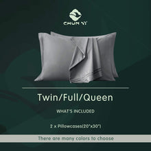 Load image into Gallery viewer, Luxury Cotton Pillowcase Set for Hair and Skin - Tencel Shams 2-Pack, Ultra-Soft Pillow Covers with Envelope Closure
