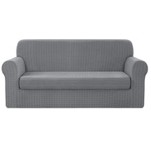 Load image into Gallery viewer, Stretch 2-Piece Sofa Slipcover - Sofa Cover for Seater Couch, Soft Washable Furniture Coat with Elastic Bottom, Spandex Houndstooth Fabric
