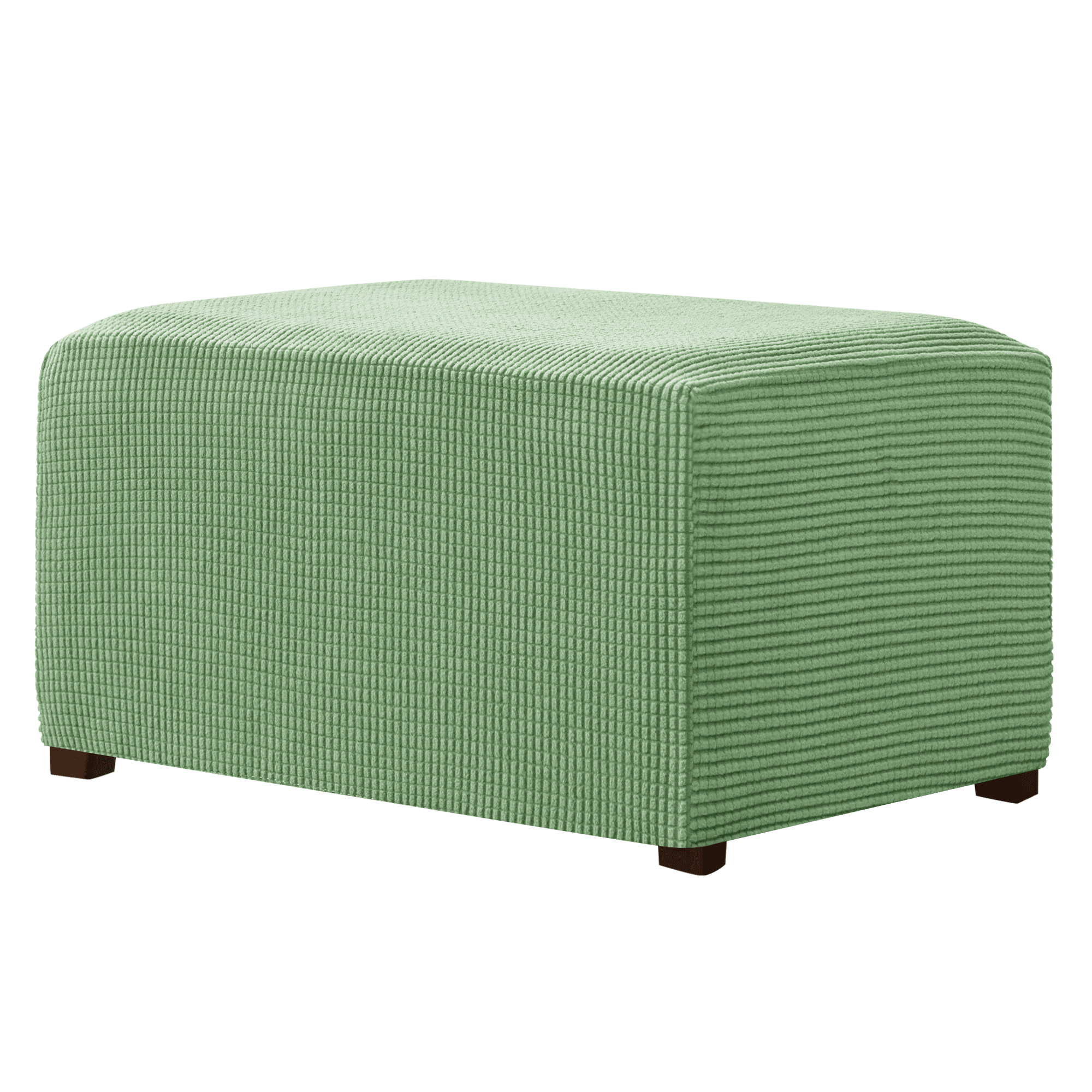 Aubrie Plaid Stretch Ottoman Slipcover