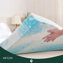 Load image into Gallery viewer, Organic Gel-Infused Foam Mattress Topper (3 inch)&lt;br&gt;【Including A Free Waterproof Cover】
