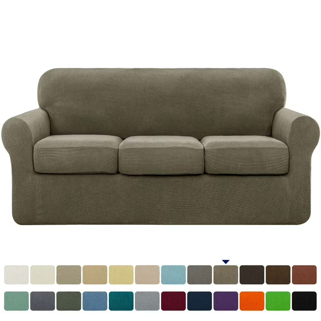 Lunar Multi-PCS Stretch Sofa Slipcover Sets with Backrest Cushion Cover and Seat Cushion Cover