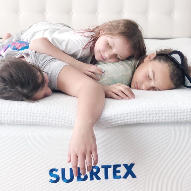Family sleep soundly on Subrtex mattress topper