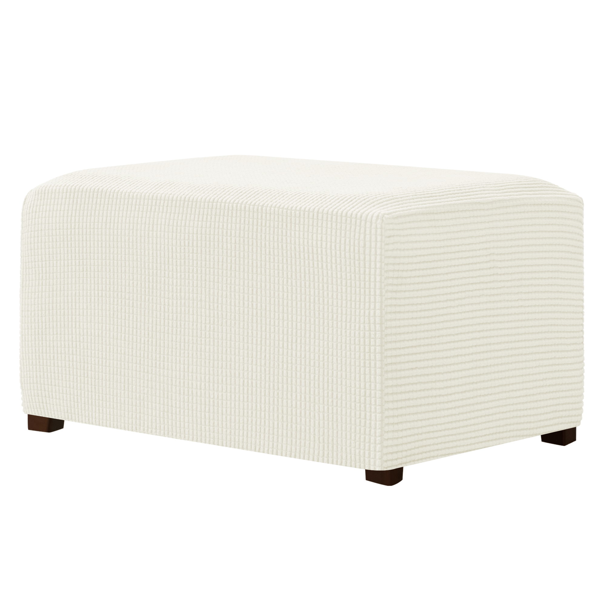 Aubrie Plaid Stretch Ottoman Slipcover