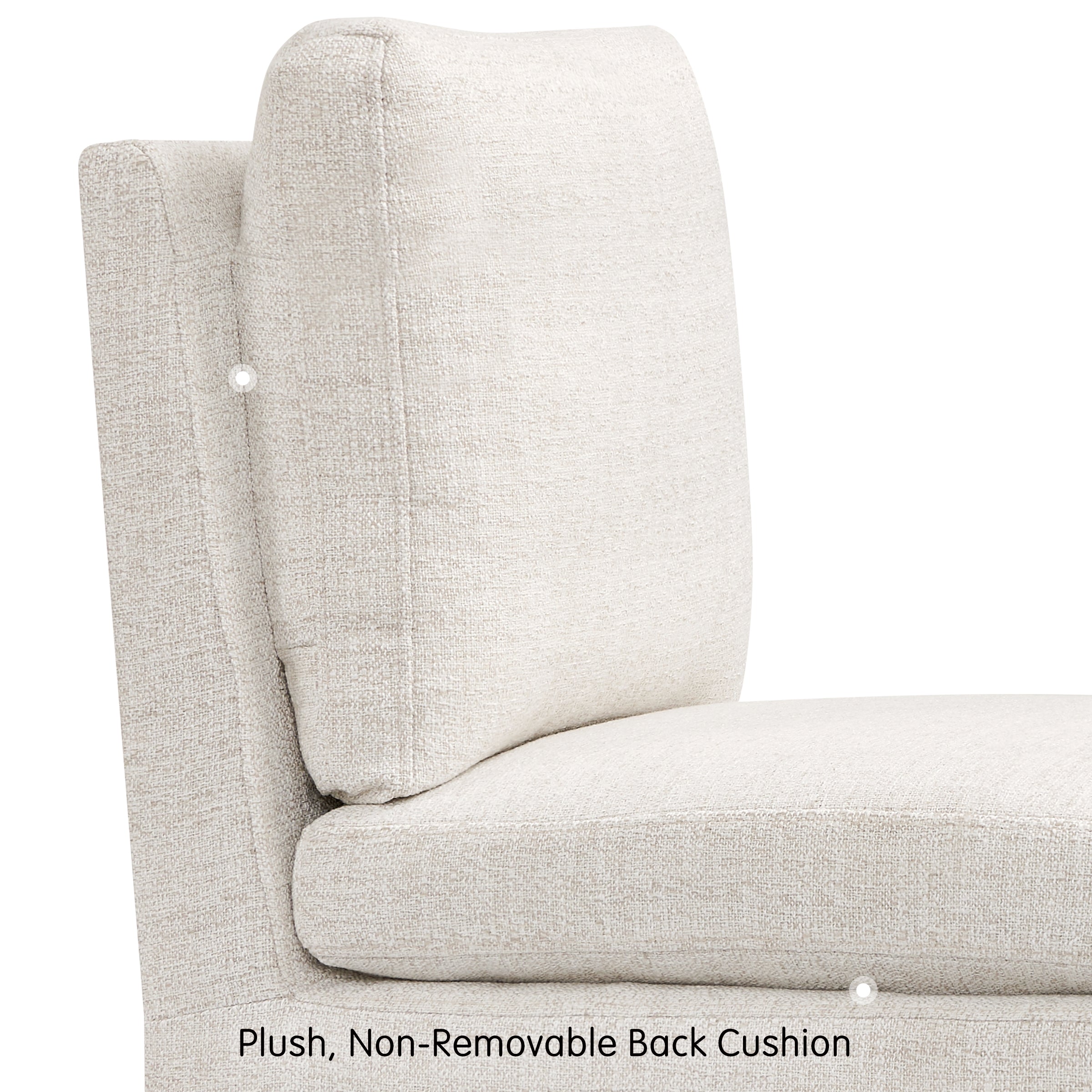 Subrtex Dining Chairs with Casters, Upholstered Dining Room Chairs, Accent Single Sofa Chair, Arrived Assembed, Slient Wheels, Cream/Khaki