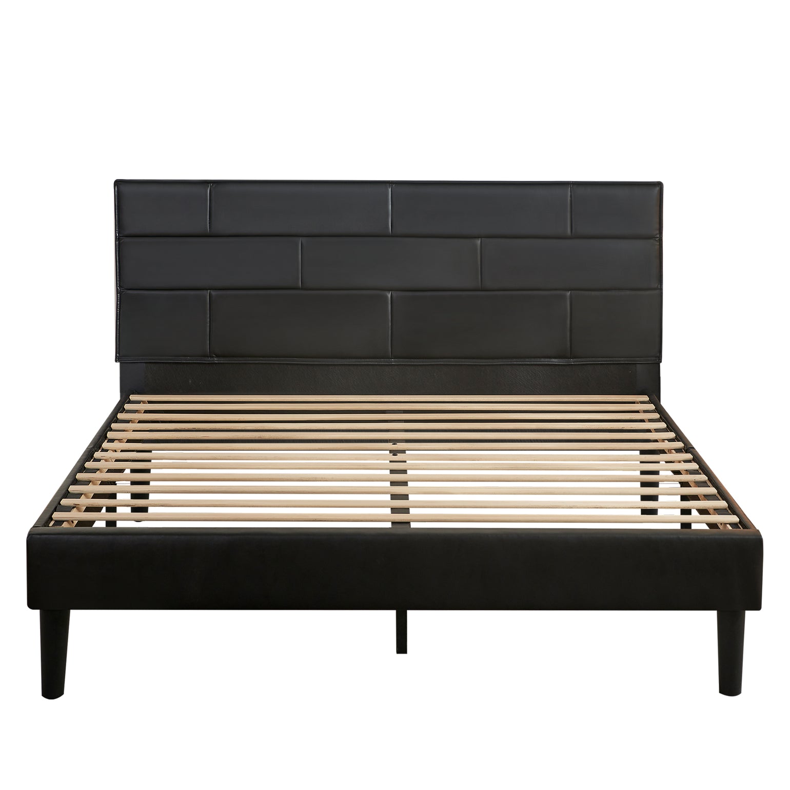 Metal Platform Bed Frame W/ Wooden Slats