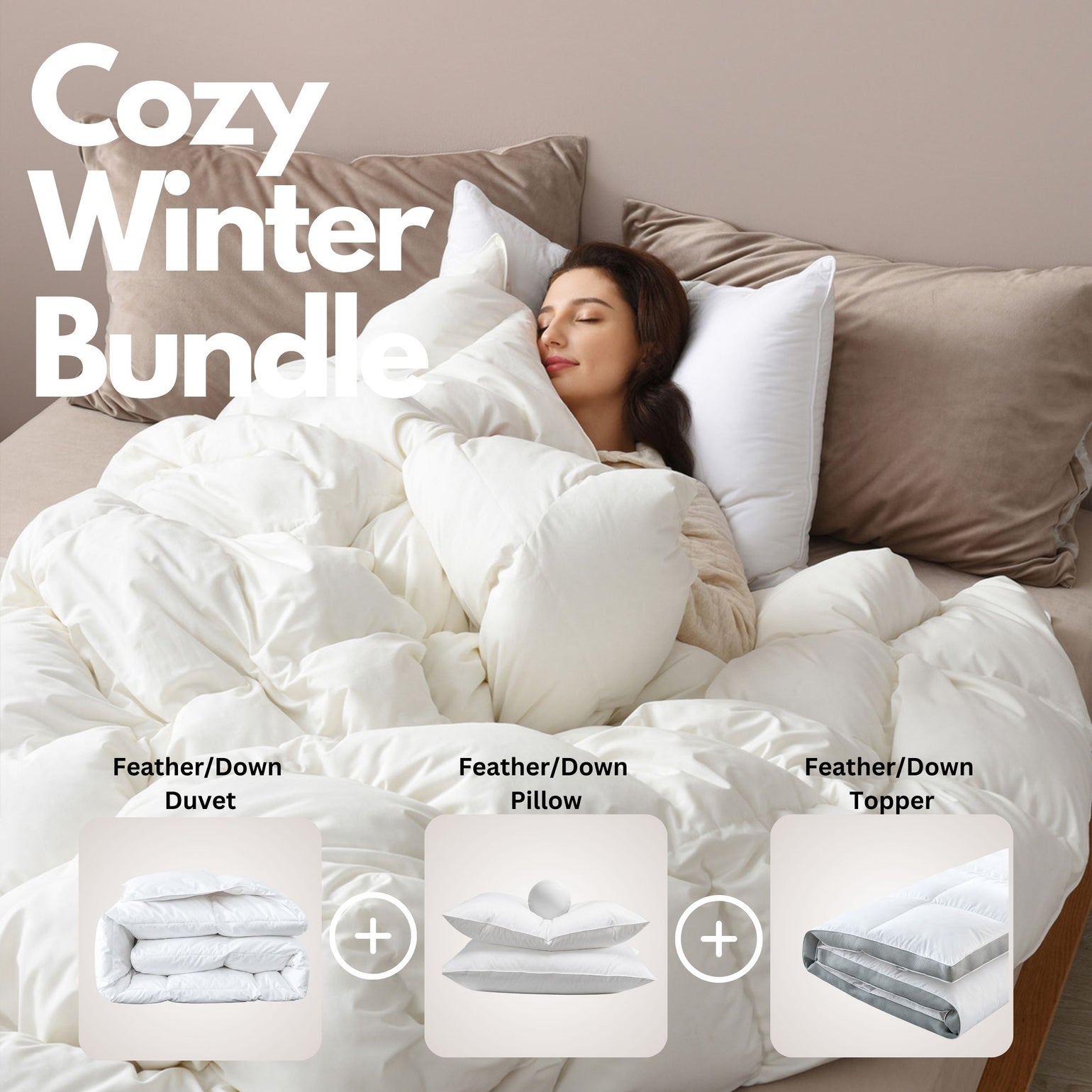 【Cozy Winter Bundle SALE】Feather Down Bedding Set