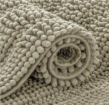 Load image into Gallery viewer, Chenille Extra Soft Striped Plush Bathroom Rugs
