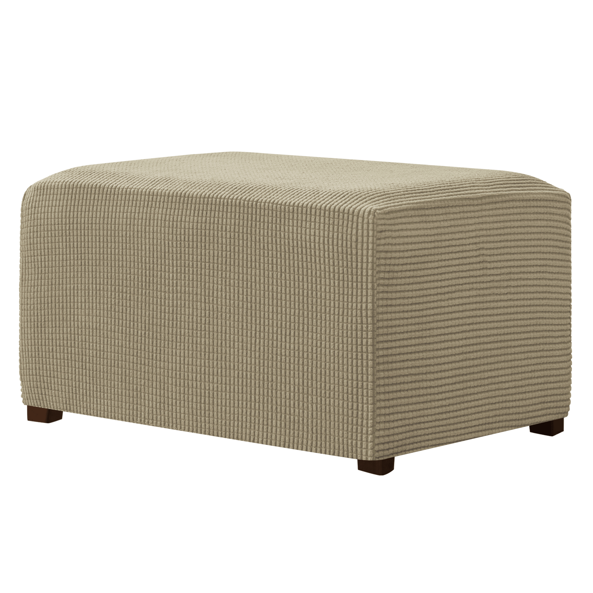 Aubrie Plaid Stretch Ottoman Slipcover