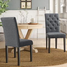 Load image into Gallery viewer, Elegant Linen Padded Parsons Dining Chairs
