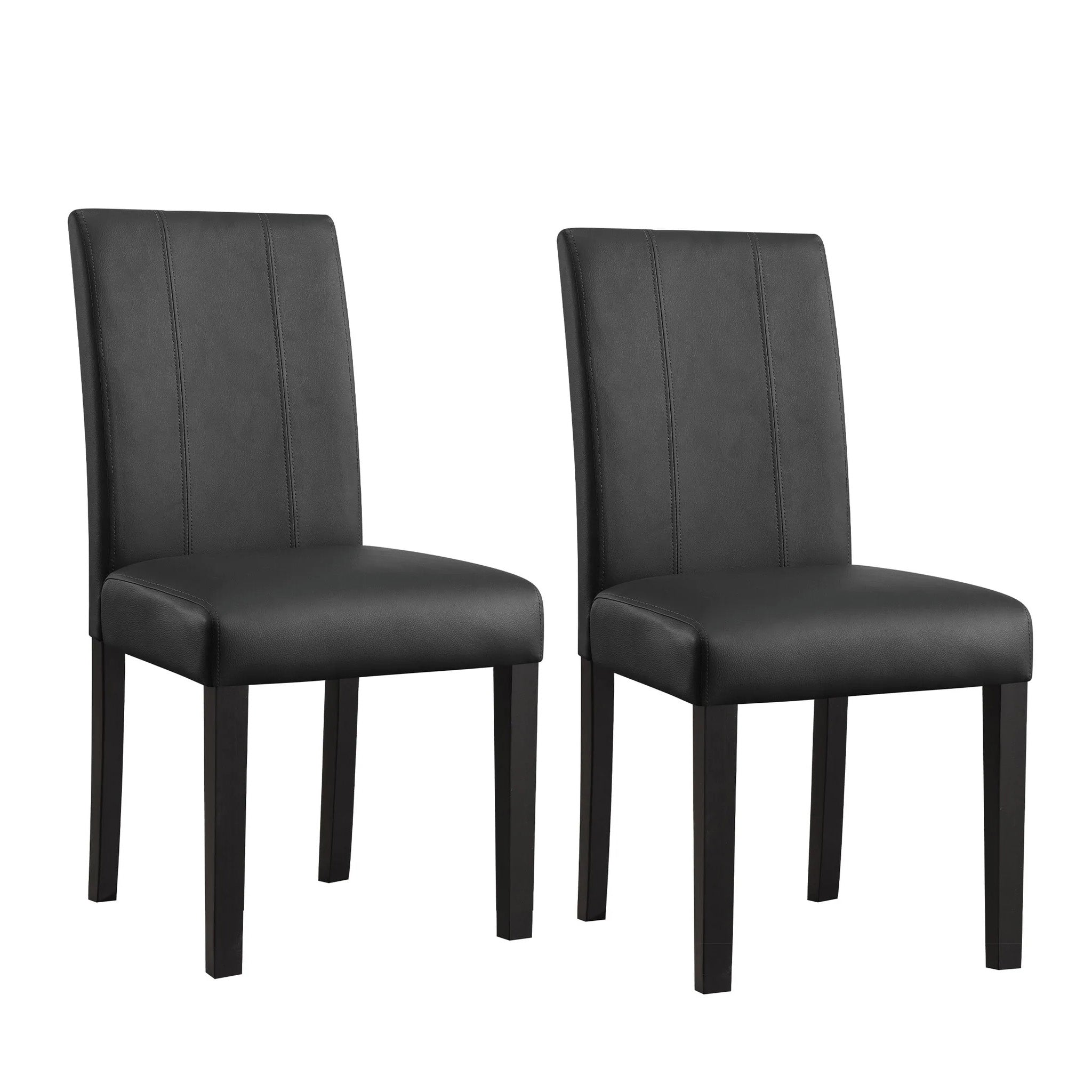 2PK Modern Upholstered PU Leather Dining Chairs