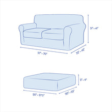 将图片加载到图库查看器，Barry Grayish Jacquard Stretch Sofa Cover
