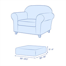 将图片加载到图库查看器，Ivor Plaid Stretch Sofa Cushion Cover
